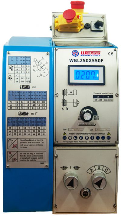 Tour d'établi WBL250 tableau de commande